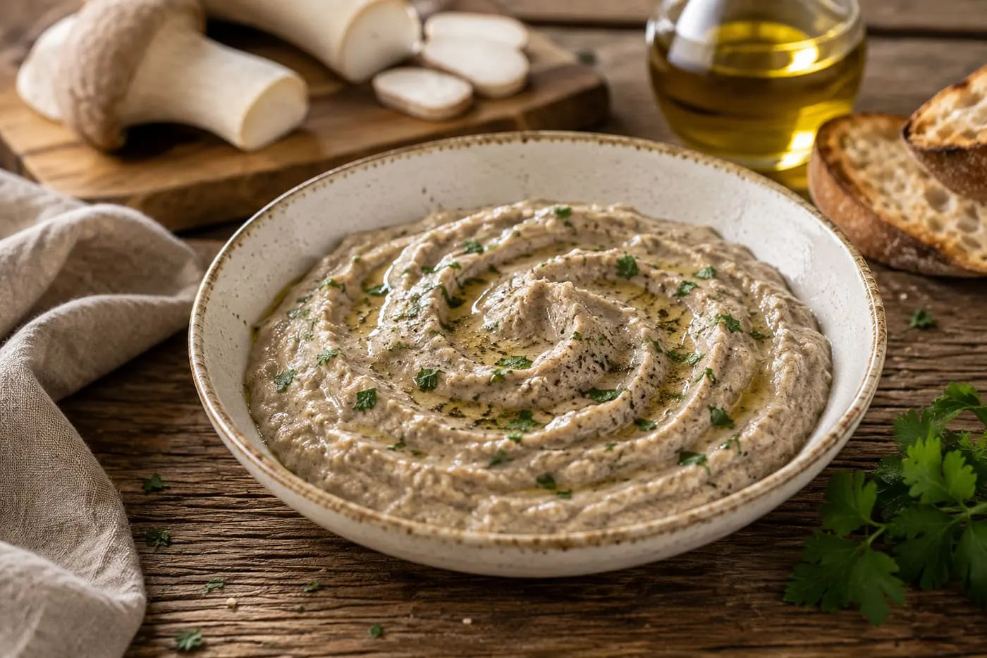 King oyster cream soup