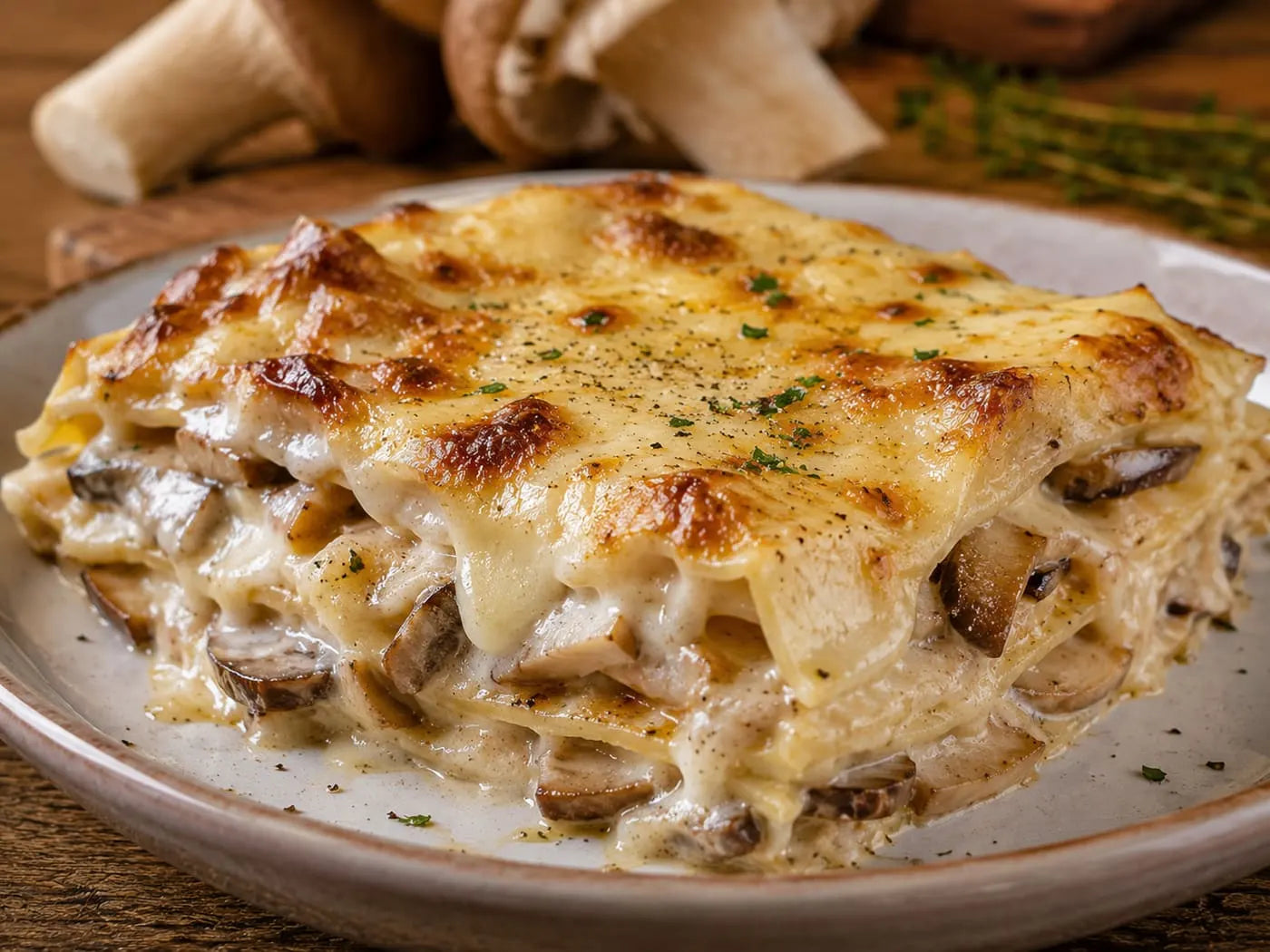 White king oyster lasagne