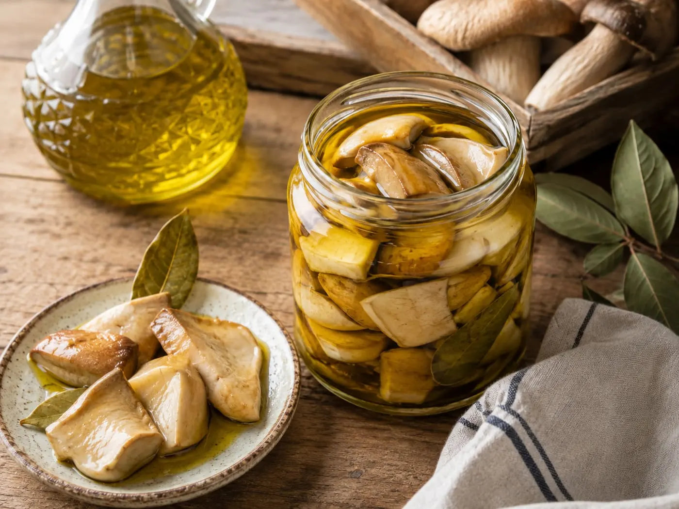 King oysters in oil